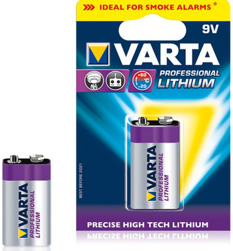 Batteria Transistor 9V Batteria Transistor 9V Varta 06122 301 401 PROFESSIONAL LITHIUM (ord.min.1.00 unità)