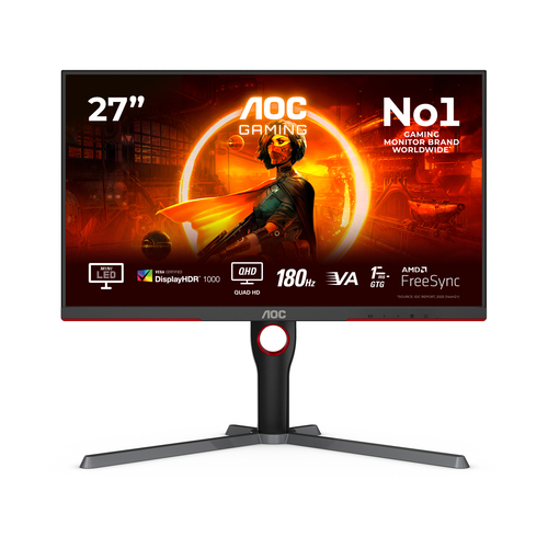 Monitor Monitor Aoc Q27G3XMN BK Black e Red (ord.min.1.00 unità)