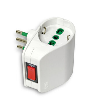 Adattatore presa elettrica Adattatore Fanton 87310 VERTCAL SYSTEM con interruttore Bianco (ord.min.1.00 unità)