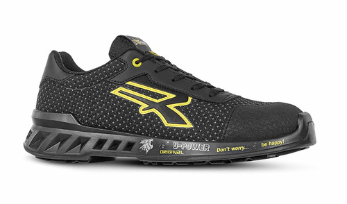 Scarpe antinfortunistica Scarpe da lavoro U Power RV2001439 RED LEVE Matt Nero e Giallo (ord.min.1.00 unità)