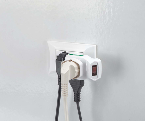 Adattatore presa elettrica Adattatore Fanton 87317 con interruttore Bianco (ord.min.1.00 unità)