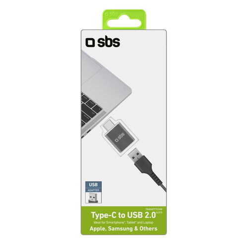 Connettore telefono Connettore telefono Sbs TEADAPTTCUSB USB C to USB Black (ord.min.1.00 unità)