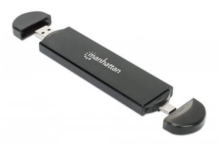 Box esterno hard disk Box esterno hard disk Manhattan I CASE USB31C NGFFM2 USB C e USB A Bla (ord.min.1.00 unità)