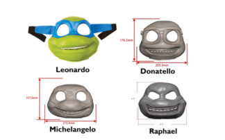 Maschera personaggio Maschera Giochi Preziosi TU825000 TURTLES Assortito (ord.min.1.00 unità)