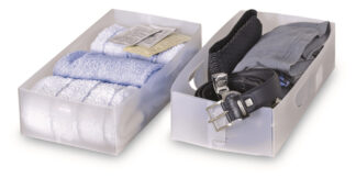Scatola salvaspazio Scatola salvaspazio Domoliving 911010 Medium 2 pz Bianco traslucido (ord.min.1.00 unità)