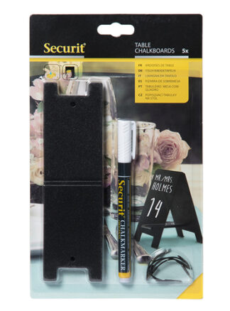 Segnaposto Segnaposto Vermes TAG SBS WT SECURIT Set 5 pz da tavolo mini Nero (ord.min.1.00 unità)