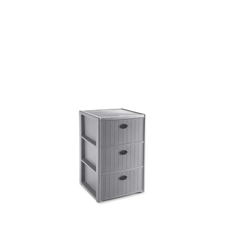 Cassettiera salvaspazio Cassettiera salvaspazio Stefanplast 30468 ELEGANCE 3C Stone grey (ord.min.1.00 unità)