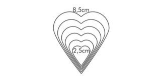Stampo biscotti Formine biscotti Tescoma 631362 DELICIA Cuore d. 2,5 - 8,5 cm Silver (ord.min.1.00 unità)
