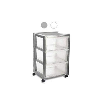 Cassettiera salvaspazio Cassettiera salvaspazio Stefanplast 50330 LIBERA 3C Silver (ord.min.1.00 unità)