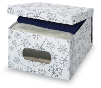 Scatola salvaspazio Scatola salvaspazio Domoliving 916060 BON TON con oblò Bianco e Grigio (ord.min.1.00 unità)