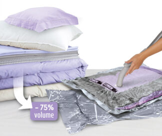 Set sacchi salvaspazio Set sacchi salvaspazio Domoliving 913000 EVO VALVE sottovuoto Traspare (ord.min.1.00 unità)