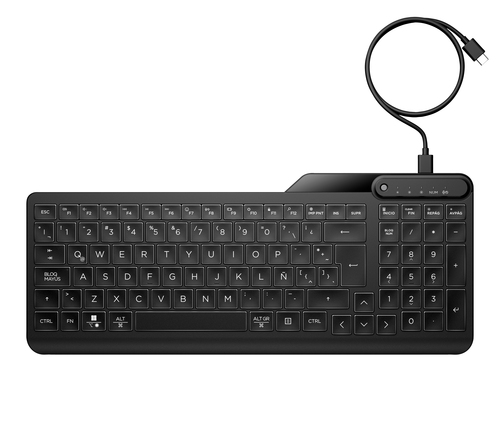 Tastiera computer Tastiera computer Hp 7N7C1AA 405 Multi Device Backlit Wired Black (ord.min.1.00 unità)