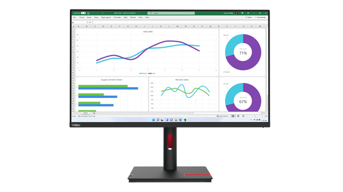 Monitor Monitor Lenovo 63D3GAT1EU THINKVISION T32h 30 Raven black (ord.min.1.00 unità)