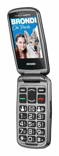 Cellulare Cellulare Brondi 10281030 AMICO Sicuro Plus Black metal (ord.min.1.00 unità)