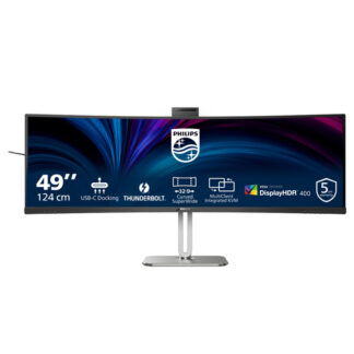 Monitor Monitor Philips 49B2U6903CH 00 6000 SERIES Ultrawide Curvo Black e Sil (ord.min.1.00 unità)