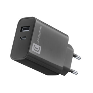 Caricabatterie USB Caricabatterie Cellular Line ACHUSB2PD32WK MULTIPOWER 32W Power Delive (ord.min.1.00 unità)
