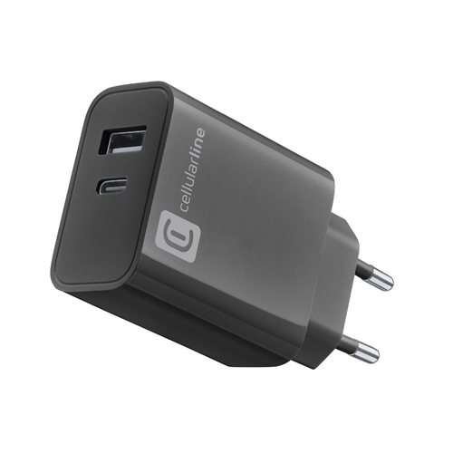 Caricabatterie USB Caricabatterie Cellular Line ACHUSB2PD32WK MULTIPOWER 32W Power Delive (ord.min.1.00 unità)