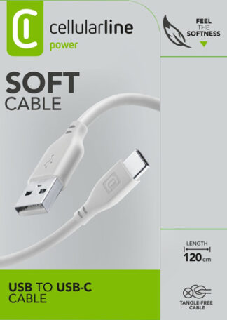 Cavo USB C Cavo USB C Cellular Line USBDATASOFTUSBCD SOFT CABLE Antigroviglio Sil (ord.min.1.00 unità)