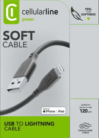 Cavo Lightning Cavo Lightning Cellular Line USBDATASOFTMFIK SOFT CABLE Certificato Ap (ord.min.1.00 unità)