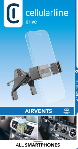 Supporto auto smartphone Supporto auto smartphone Cellular Line SPINHOLDERVENTK SPIN FIT Black (ord.min.1.00 unità)