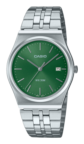 Orologio Casio MTP B145D 3AVEF TIMELESS Silver e Green Orologio polso (ord.min.1.00unità)