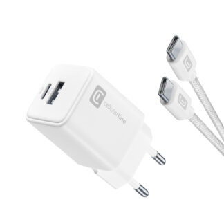 Caricabatterie Cellular Line ACHKITC2CGAN30TABW MULTIPOWER 30W GaN Whi Caricabatterie USB (ord.min.1.00unità)
