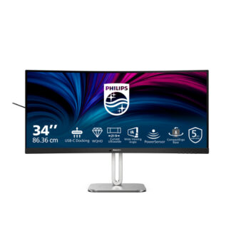 Monitor Monitor Philips 34B2U5600C 00 5000 SERIES Curvo Black e Silver (ord.min.1.00 unità)