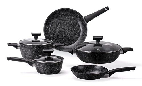 Batteria pentole Batteria pentole Moneta A01A176508 MAGNOLIA Stone black (ord.min.1.00 unità)
