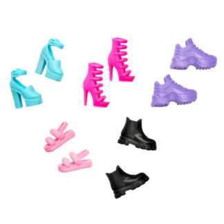 Set vestitini bambola Set vestitini bambola Mattel HWV71 BARBIE Scarpe Fashion bambola 5 pai (ord.min.1.00 unità)