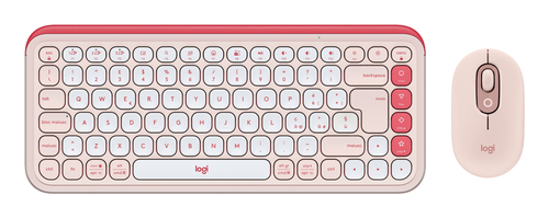 Tastiera e mouse Tastiera e mouse Logitech 920 013117 POP Icon Combo Rose e Off white (ord.min.1.00 unità)