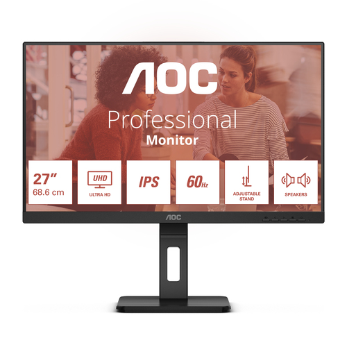 Monitor Monitor Aoc U27E3UF ESSENTIALS Black (ord.min.1.00 unità)