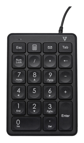 Tastierino numerico computer V7 KP350 Black Tastierino numerico computer (ord.min.1.00unità)