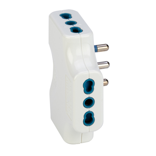Adattatore presa elettrica Adattatore Poly Pool PP2353 SPAZIOZERO Bianco (ord.min.1.00 unità)