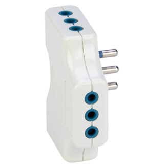 Adattatore presa elettrica Adattatore Poly Pool PP2346 SPAZIOZERO Bianco (ord.min.1.00 unità)