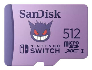 Scheda di memoria Sandisk SDSQXAO 512G GN6ZK POKÉMON Gengar Purple Scheda di memoria (ord.min.1.00unità)