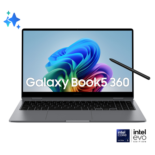 Notebook 2 in 1 2 in 1 Notebook Samsung NP750QHA KA1I GALAXY AI BOOK5 360 Copilot+ Gra (ord.min.1.00 unità)