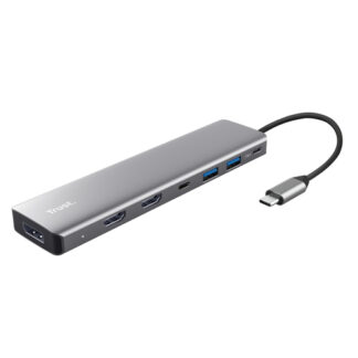 Hub multiporta HUB Trust 25661 DALYX USB C Grey (ord.min.1.00 unità)