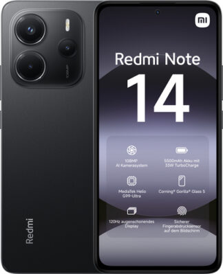 Smartphone Smartphone Xiaomi MZB0J01EU REDMI NOTE 14 Midnight black (ord.min.1.00 unità)