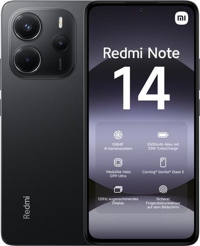 Smartphone Smartphone Xiaomi MZB0J01EU REDMI NOTE 14 Midnight black (ord.min.1.00 unità)
