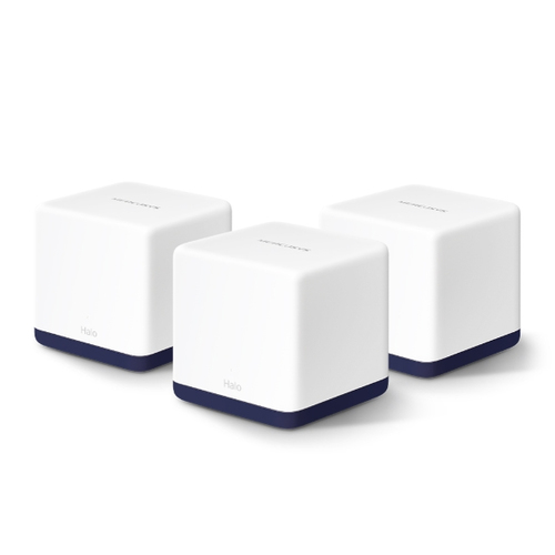 Set mesh Wi Fi Set mesh Mercusys HALO H50G 3 PACK HALO H AC1900 White e Black (ord.min.1.00 unità)