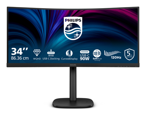 Monitor Monitor Philips 34B2U3600C 00 3000 SERIES Curvo Black (ord.min.1.00 unità)