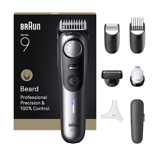 Regolabarba Regolabarba Braun BT9520 SERIES 9 Beard Trimmer Silver e Black (ord.min.1.00 unità)