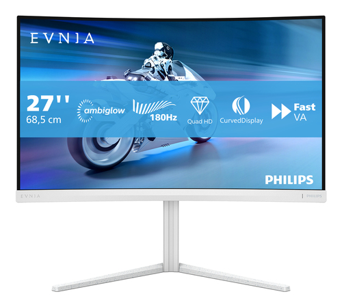 Monitor Monitor Philips 27M2C5501 00 EVNIA 5000 Curvo White (ord.min.1.00 unità)