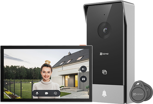 Citofono SMART Citofono Ezviz CS HP5 R100 1W2TFC CONNECT 3in1 Full HD Black e Silver (ord.min.1.00 unità)
