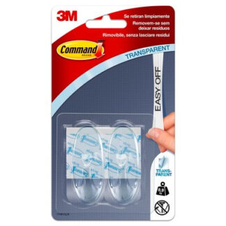 Set ganci adesivi Set ganci adesivi 3M 7100352127 COMMAND 17091Clr Trasparente (ord.min.1.00 unità)
