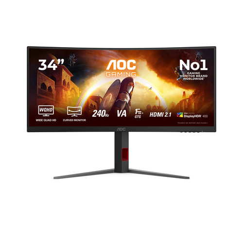 Monitor Monitor Aoc CU34G4Z Curvo Black e Red (ord.min.1.00 unità)