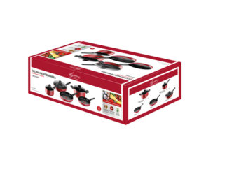 Batteria pentole Batteria pentole Lagostina 010254600008 CUCINA MEDITERRANEA Rosso e Ne (ord.min.1.00 unità)
