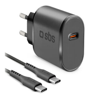 Caricabatterie USB Caricabatterie Sbs TEKITTRTC15W WALL CHARGER KIT 15W Black (ord.min.1.00 unità)