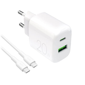 Caricabatterie USB Caricabatterie Puro PUTCUSBAC20WDYKCCWHI PRO LITE 20W Kit White (ord.min.1.00 unità)