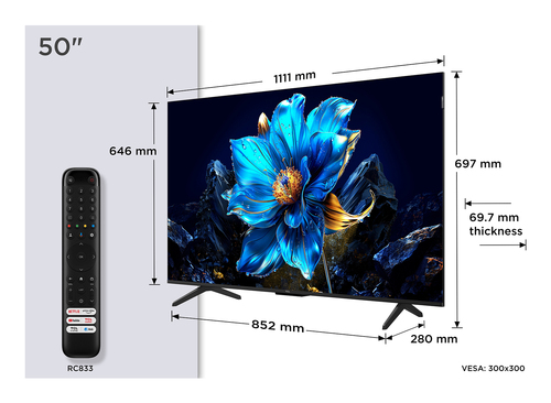 Televisore Tv Tcl 50P79K P SERIES Black (ord.min.1.00 unità)